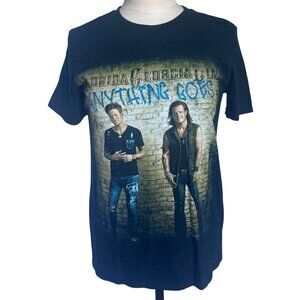 Florida Georgia Line Anything Goes Tour Black T Shirt Mens Small Gildan Cotton